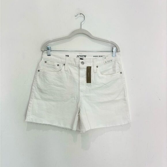 NWT J. Crew High-rise denim short in white - Picture 8 of 12
